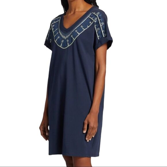 Nic + Zoe Pier Embroidered-Neck Dress - Picture 2 of 15